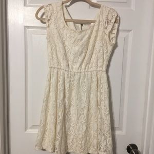 Cream floral dress